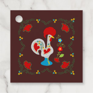 Étiquettes Cadeau Anniversaire du coq traditionnel