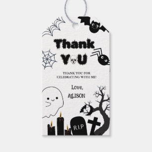 Étiquettes-cadeau Anniversaire du Merci Éffrayant d'Halloween