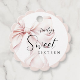 Étiquettes Cadeau Anniversaire du Sweet sixteen rose Bow