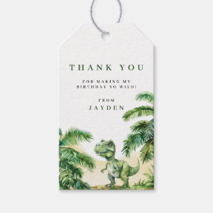 Étiquettes-cadeau Anniversaire Enfants Dinosaure T-Rex