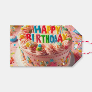 Étiquettes-cadeau anniversaire heureux