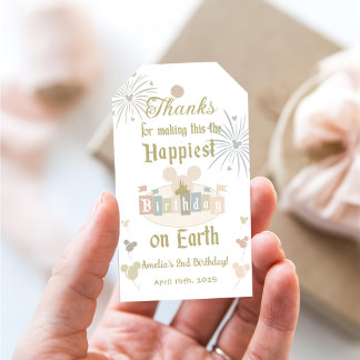 Étiquettes-cadeau Anniversaire le plus heureux sur Terre Anniversair