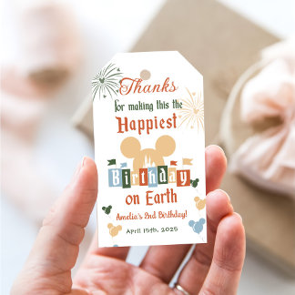 Étiquettes-cadeau Anniversaire le plus heureux sur Terre Anniversair