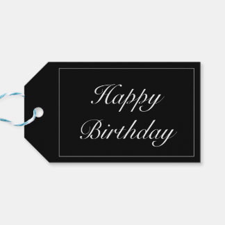 Étiquettes-cadeau Anniversaire minimaliste blanc moderne