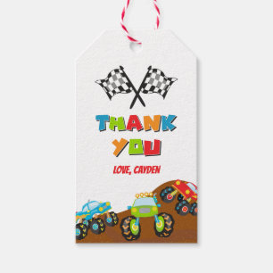 Étiquettes-cadeau Anniversaire Monster Truck