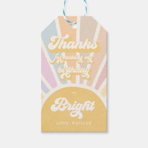 Étiquettes-cadeau Anniversaire Rayon de Soleil Bohème 1er Tour Autou