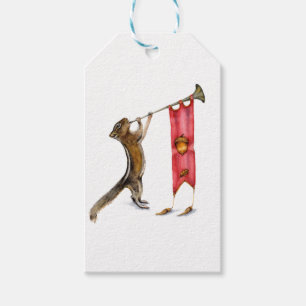 Étiquettes-cadeau Annonceur de Cute Chipmunk