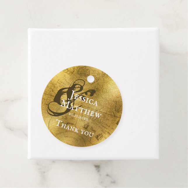 Étiquettes Cadeau Antique de luxe (En situation)