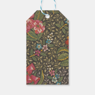 Étiquettes-cadeau Antique Toile de Jouy 1800 Branches florales