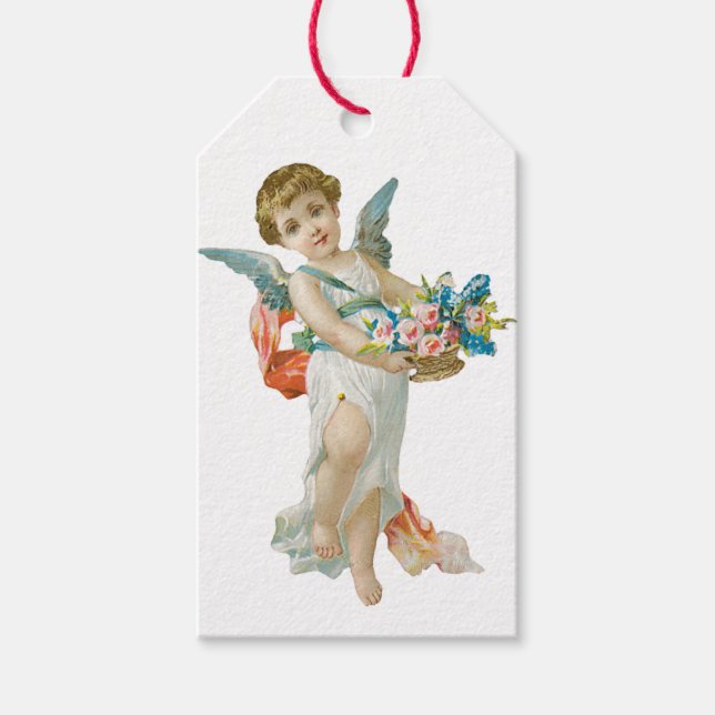 Étiquettes-cadeau Antique Valentine Cupid (Devant)