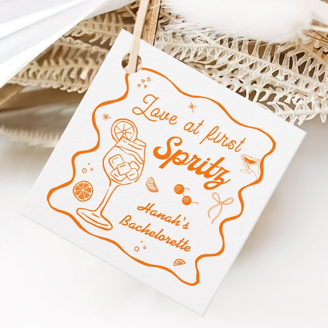 Étiquettes Cadeau Aperol spritz Enterrement de vie de jeune fille (Créateur téléchargé)