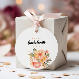 Étiquettes Cadeau Aperol Spritz Floral Enterrement de Vie de Jeune F