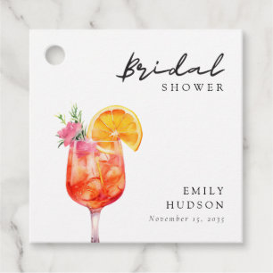 Étiquettes Cadeau Aperol Spritz Floral Mariage de Rêve