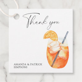 Étiquettes Cadeau Aperol Spritz - Merci Mariage