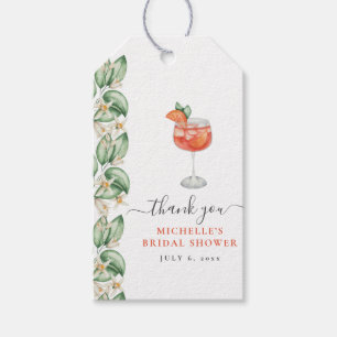 Étiquettes-cadeau Aperol Spritz Orange Fête de Mariage
