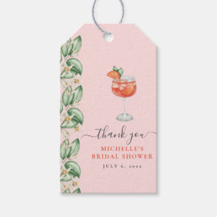 Étiquettes-cadeau Aperol Spritz Orange Fête de Mariage