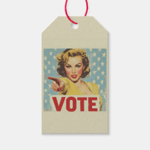 Étiquettes-cadeau Appel à l'action patriotique : Votez !