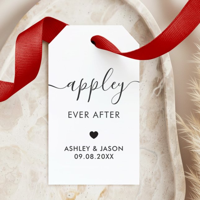 Étiquettes-cadeau Appley Ever After, Caramel Apple, Mariage (Créateur téléchargé)