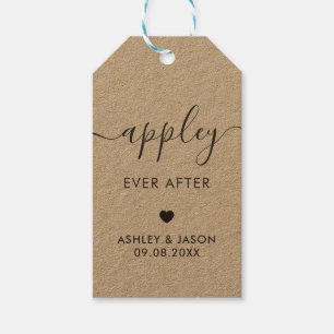 Étiquettes-cadeau Appley Ever After, Caramel Apple, Mariage
