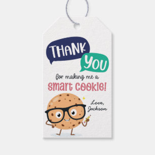 Étiquettes-cadeau Appréciation de l'enseignant Merci de cookie intel