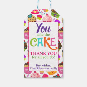 Étiquettes-cadeau Appréciation De L'Enseignant Vous Prenez Le Gâteau