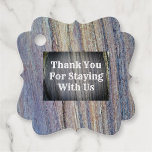 Étiquettes Cadeau Appréciation du client Merci rustique en bois