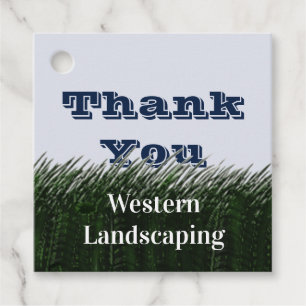 Étiquettes Cadeau Appréciation du client Merci vert en herbe