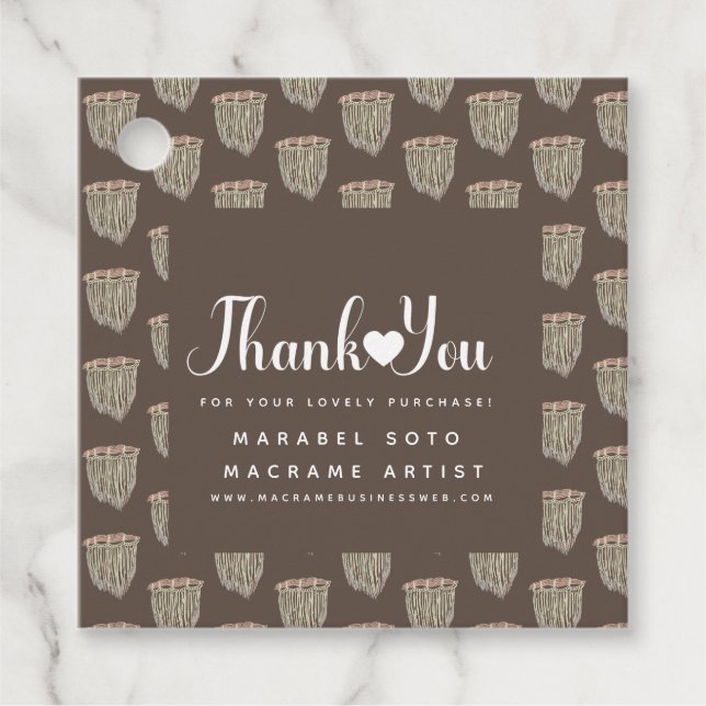Étiquettes Cadeau Appréciation du Merci d'entreprise artisanal de Ma (Devant)