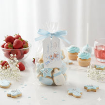 Étiquettes Cadeau Aqiqah Garçon Islamique Bleu