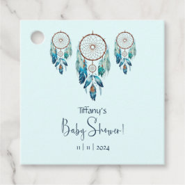 Étiquettes Cadeau Aquamarine Baby shower Dreamcatcher