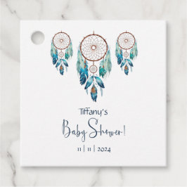 Étiquettes Cadeau Aquamarine Baby shower Dreamcatcher