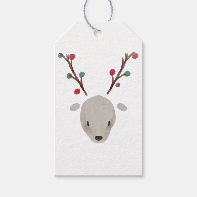 Étiquettes-cadeau Aquarelle adorable (Devant)