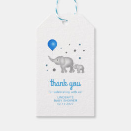 Étiquettes-cadeau Aquarelle adorable Eléphants Merci