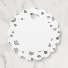 Étiquettes Cadeau Aquarelle Ardoise Confetti Points Favoriser les ét