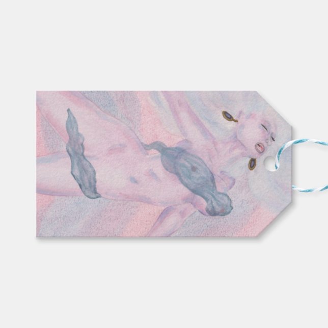 Étiquettes-cadeau Aquarelle art Vénus déesse de l'amour esprit desig (Devant (Horizontal))