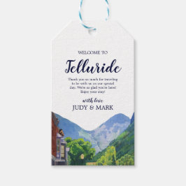 Étiquettes-cadeau Aquarelle Bienvenue chez Telluride Mariage Bienven