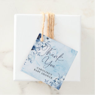 Étiquettes Cadeau Aquarelle Bleu C'est un garçon Merci Baby shower