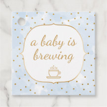 Aquarelle bleue bébé brasse baby shower faveur