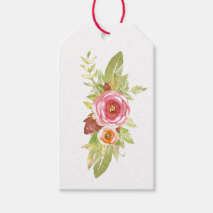 Étiquettes-cadeau Aquarelle Bouquet Cadeaux