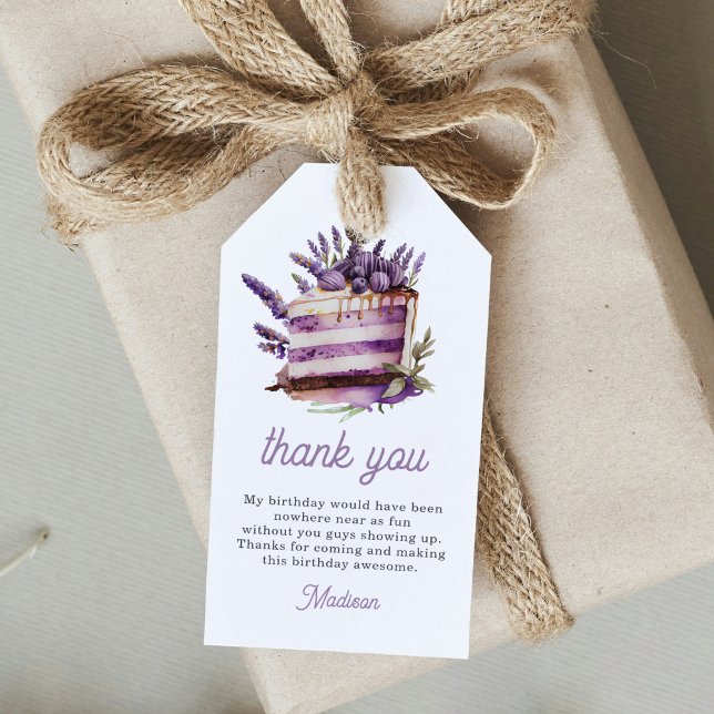 Étiquettes-cadeau Aquarelle Brunch thème Merci personnalisé (Créateur téléchargé)