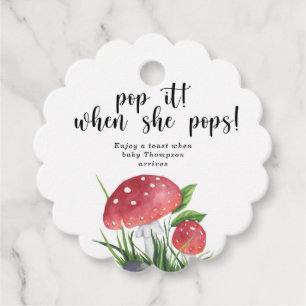 Étiquettes Cadeau Aquarelle champignons - pop! quand elle apparaît!