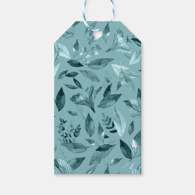 Étiquettes-cadeau Aquarelle chute feuilles 2 (Devant)