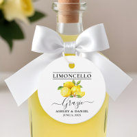 Aquarelle Citrons Limoncello Mariage Grazie Round