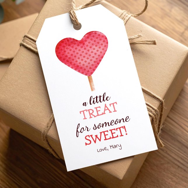 Étiquettes-cadeau Aquarelle coeur avec points School Treat Favoriser (Créateur téléchargé)