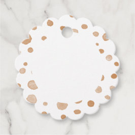 Étiquettes Cadeau Aquarelle Confetti Rust Points Favoriser les étiqu