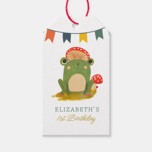 Étiquettes-cadeau Aquarelle Cute Frog Anniversaire