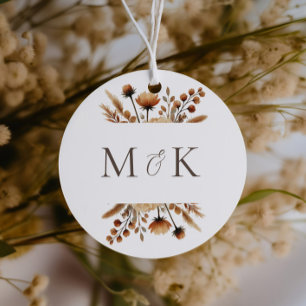 Étiquettes Cadeau Aquarelle de bois de brume Chute Mariage floral