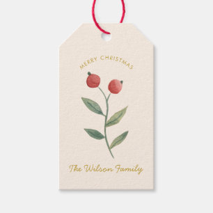 Étiquettes-cadeau Aquarelle de Noël Baby shower mignon