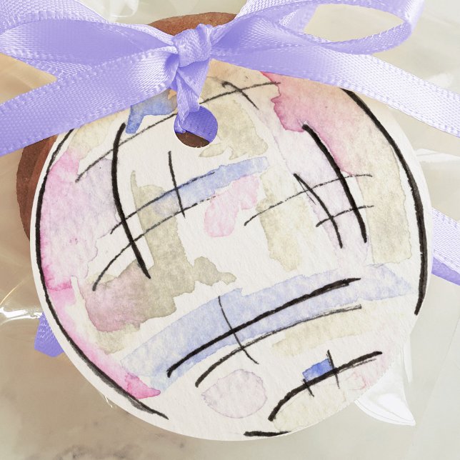 Étiquettes Cadeau Aquarelle Disco Ball Cadeau personnalisé (Disco Ball Watercolor Personalized Gift Favor Tags)