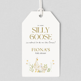 Étiquettes-cadeau Aquarelle d'oie soie Baby shower neutre pour le ge